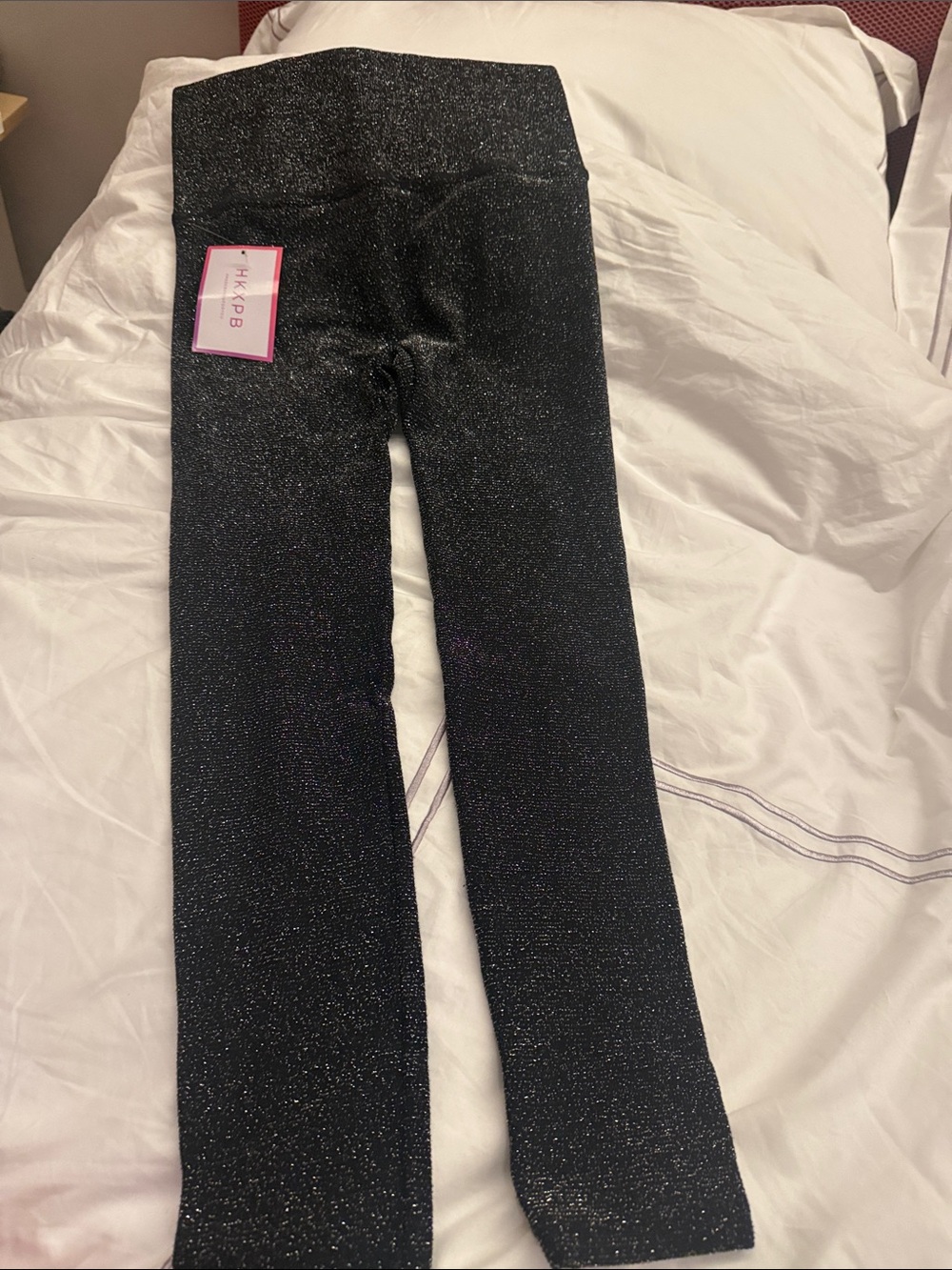 Kids Glitter Leggings - Black Sparkle